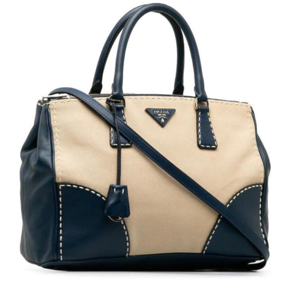 100% Authentic Prada City Canvas Satchel Bag 410-120524